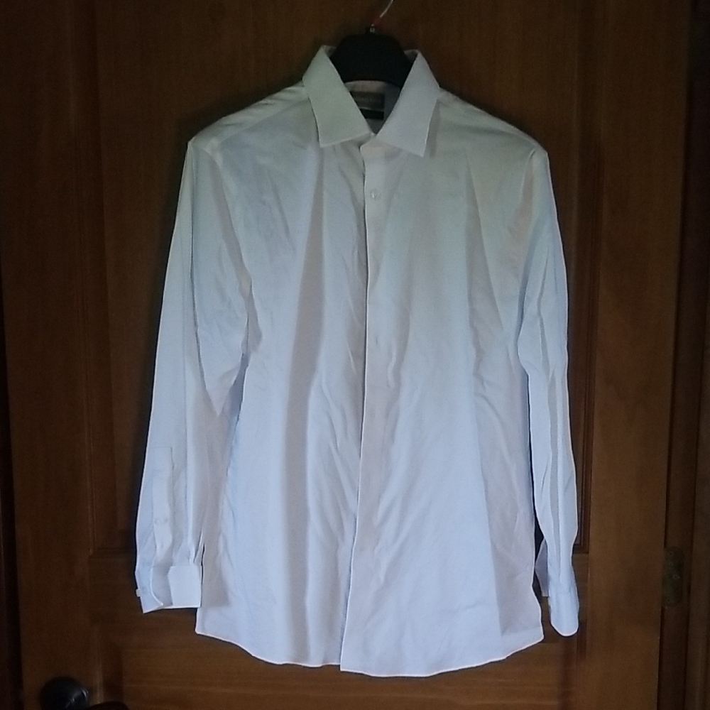 Mens Michael Kors White Dress Shirt Office Business Formal Button Up